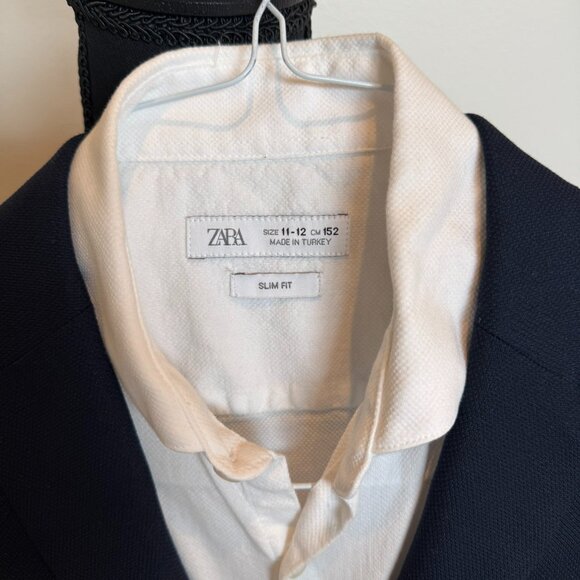 Zara Boys Textured Suit - Blazer, Pants, & Shirt - Picture 2 of 13